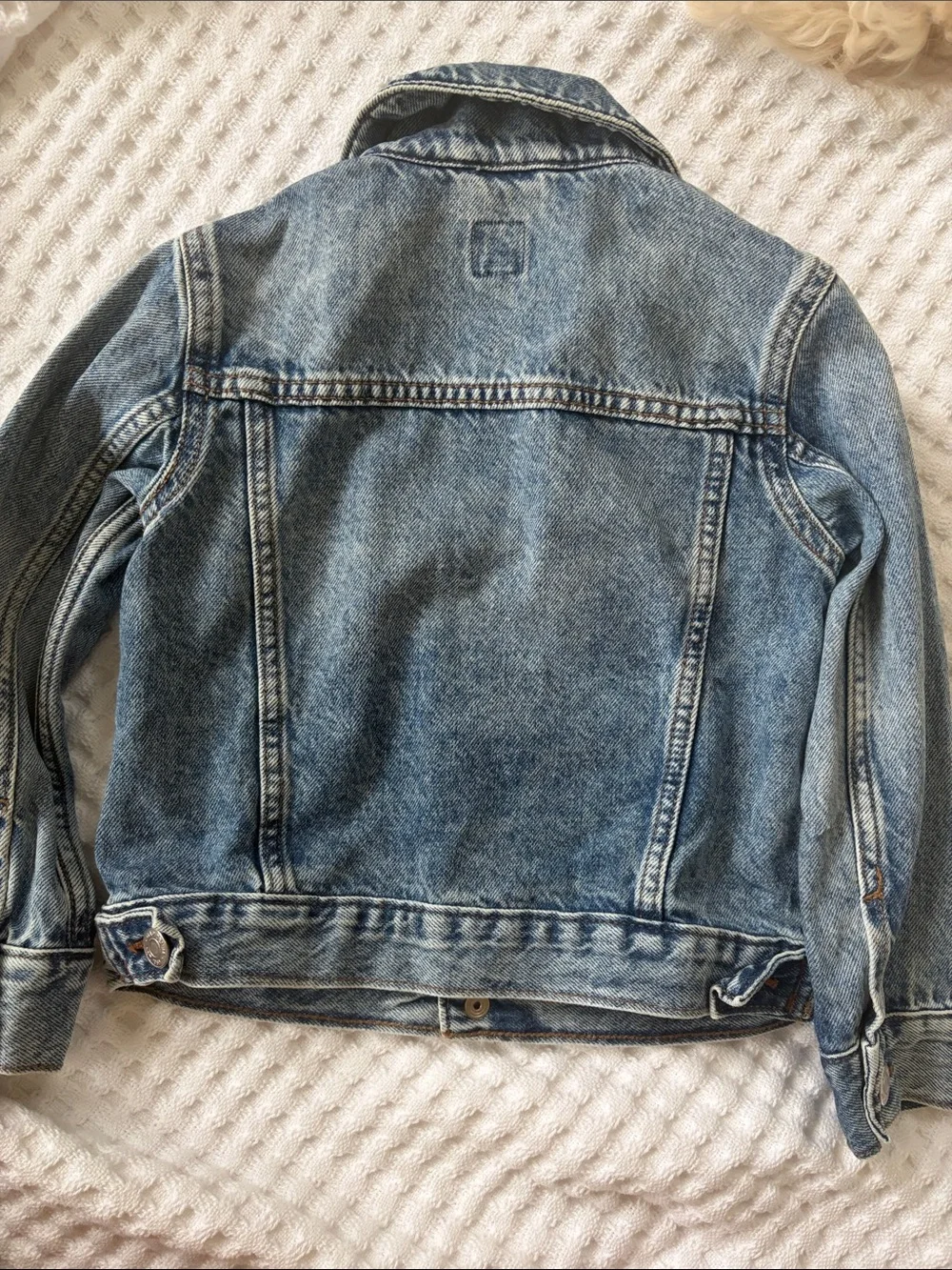 GAP Kids Washed Blue Denim Trucker Jacket